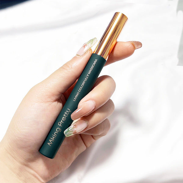 MKING PRETTY Color Mascara Women's Waterproof Sweat-proof Slim Long Curled Thin Brush Head Thick Super