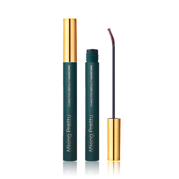 MKING PRETTY Color Mascara Women's Waterproof Sweat-proof Slim Long Curled Thin Brush Head Thick Super